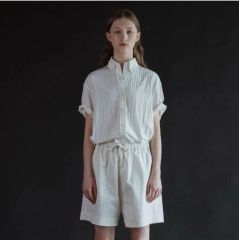 ENFOLD TIERED GATHER SHIRTシャーリング半袖ブラウス - メルカリ