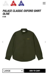 PALACE パレス クラシック オックスフォードシャツ オリーブのサムネイル