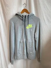 NIKE グレー フードジップアップ ジャケット (MEN L)
