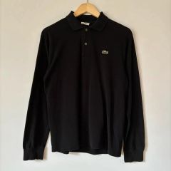 LACOSTE DEVANLAYダークブラウン 長袖ポロシャツ - メルカリ