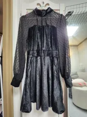 ブラックベルベットドレス
