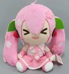 【中古】ぬいぐるみ 笑顔 BIGぬいぐるみ 桜ミク デフォルメver. 「キャラクター・ボーカル・シリーズ01 初音ミク」