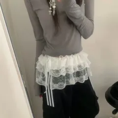レイヤード レース スカート
