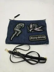 ミュウミュウ (Miu Miu) デニムクラッチ兼クロスバッグのサムネイル