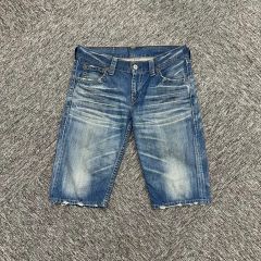 DSQUARED2 ダメージ加工 デニムショートパンツ 42 インディゴブルー
