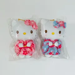 正規品 未使用 Sanrio HELLO KITTY(ハローキティ) 着物 マスコット ぬいぐるみ キーホルダー 2種 まとめ
