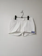 アディダス 3本線 白 ゴルフ ハーフパンツ L