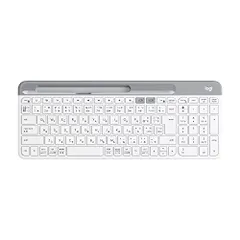 ロジクール 静音 Bluetooth ワイヤレスキーボード K580OW オフホワイト 超薄型 小型 Unifying ワイヤレス キーボード 薄型 テンキー 無線 Windows Mac iPad iOS Android Chrome Su 04c588fb