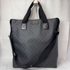 美品】グッチ 2way トートバッグ GGスプリーム 黒 大容量 斜め掛け 美品】グッチ 2way トートバッグ GGスプリーム 黒 大容量 斜め掛け