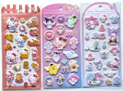 サンリオ 立体シール ジュエルマシュマロ 3枚セット キティ マイメロ クロミ