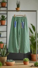 高級】FRETTE フレッテ パジャマパンツ ラウンジパンツ ストライプ M 