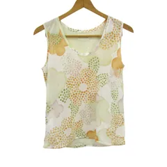 ツモリチサト タンクトップ ノースリーブ シャツ トップス 花柄 日本製 レディース 2サイズ ホワイト TSUMORI CHISATO 【中古】のサムネイル