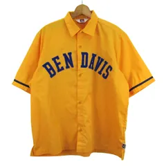 ベンデイビス 半袖ベースボールシャツ トップス メンズ Lサイズ オレンジ×ネイビー BEN DAVIS 【中古】のサムネイル