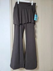 M187 Chacott ラップスカート付きレイヤードパンツ ダンス S グレー