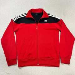 adidas トレフォイル トラックジャケット レッド×ブラック 2XO - メルカリ