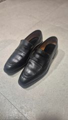 美品 Giorgio Armani ローファー 42本革 ブラック イタリア製 - メルカリ