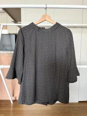 Demi-Luxe BEAMS コットンナイロン ラグランスリーブ ブラウス F 