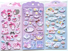 サンリオ 立体シール ジュエルマシュマロ 3枚セット マイメロ クロミ シナモロール