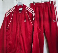 b1226【adidas】FIREBIRD TT&PANTS セットアップ 赤 - メルカリ