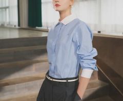 美品△ブルックスブラザーズ//長袖シャツ ブラウス ブルーストライプ 