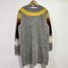 38 オフホワイト アルパカ モヘア ニット ONE PIECEのサムネイル