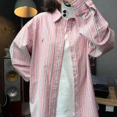 ポロ ラルフローレン ピンク ストライプ シャツ