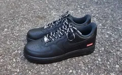 NIKE シュプリーム フォース ロー 1 オールブラック 8.5 (265)