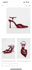 ZARA レッド ヒール 一回着用 38