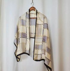 新品！mal.レレレさん幾何学模様 ウールシルクスカーフ - メルカリ