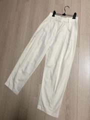 HERMESホワイト ワイドパンツ 麻 保管品 36サイズ+ 商品説明必読