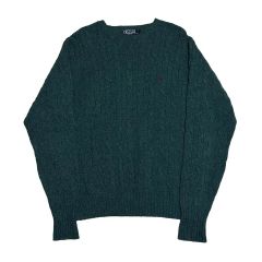 美品✨ポロラルフローレン ケーブルニット オリーブグリーン XL ビッグ 