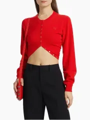Alexander Wang ロゴ ニット カーディガン レッド 新品のサムネイル