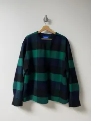 ADER ERROR タータンチェック ウール スウェット ジャケット A2