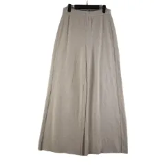 J2294 ZARA レディース Lサイズ ベージュ ワイド イージー パンツ