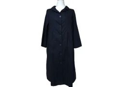 Kay me 近年モデル ロングシャツワンピース ネイビー 濃紺 ストレッチ