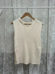 XS) COS コス 25ss リップ ニット フーディー タンクトップ シャツ