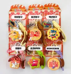 クレヨンしんちゃん クッキー マカロン ロープ ストラップ キーホルダー キーリング