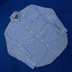 ポロラルフローレン ライト ブルー ストライプ シャツ