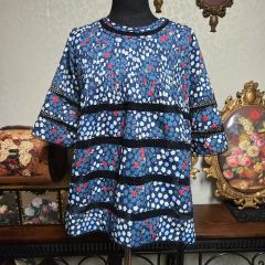 美品☆Anna Sui☆総刺繍チュニックブラウス☆U.S.A.製 - メルカリ