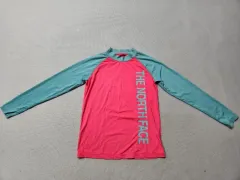 THE NORTH FACE ザノースフェイス ピンク/ブルー ラッシュガード 長袖Tシャツ 150