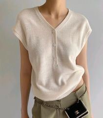 ETRÉ TOKYO 30コーマフロントオープンタンクトップ クリーム - メルカリ