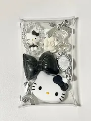 ハンドメイド) ハローキティ ガチャポーチ クリアポーチ DIY キーホルダー