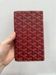 NEWS手越愛用！美品 GOYARD ゴヤール 長財布 三つ折り 赤色 箱付