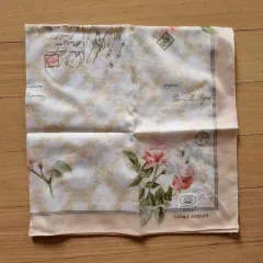 日本輸入 ローラアシュレイ バラ ハンカチ兼 ミニスカーフ