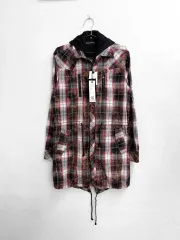in the attic フィッシュテール ジップアップ CHECK シャツ