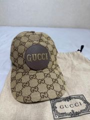 GUCCI グッチ キャップ ピンクブラウン×レッド 希少カラー希少デザイン