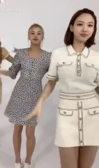 マージュ ナヨン(NAYEON) スティッチ セットアップ ツーピース ニット ミニスカート 正規品のサムネイル