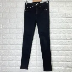 rag&bone ブラックジーン ズボン (ウエスト27)