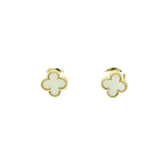 ヴァン・クリーフ＆アーペル(Van Cleef & Arpels) スウィートアルハンブラ マザーオブパール K18イエローゴールド(K18YG) スタッドピアス ゴールド