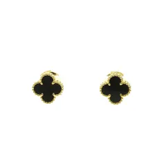 ヴァン・クリーフ＆アーペル(Van Cleef & Arpels) スウィートアルハンブラ オニキス K18イエローゴールド(K18YG) スタッドピアスのサムネイル